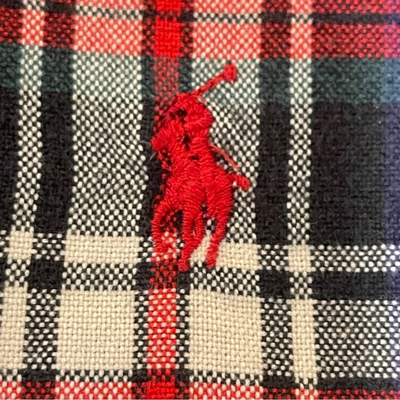 Vintage Ralph Lauren Classic Fit Plaid Flannel Button Down Shirt Men Large Red - Picture 6 of 7